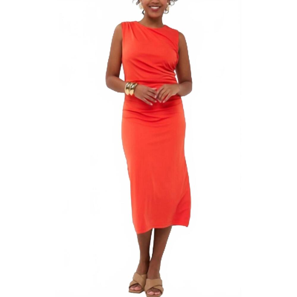 NEW ESQUALO scoop neck dress in orange